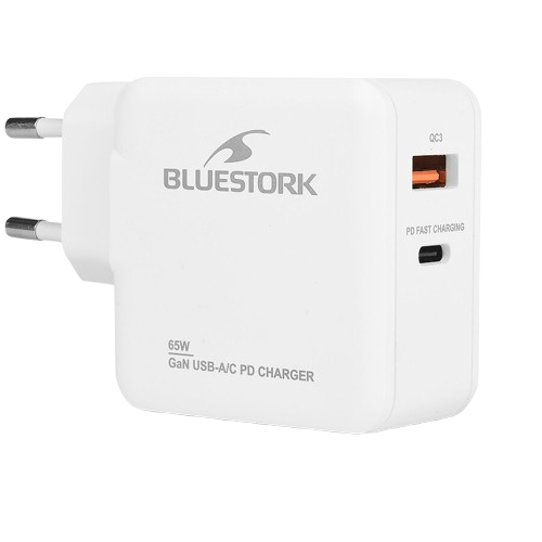 GAN TECH 65W - USB-C/A - Blanc - Accessoire PC portable Bluestork - 0