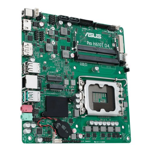 ASUS PRO H610T D4-CSM LGA1700 DDR4 1xHDMI 2.1 1xDP 1xPCIe 2xM.2 2xSATA 4xUSB Thin Mini ITX MB - Achat / Vente sur grosbill-pro.com - 5