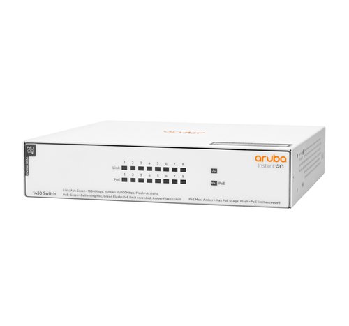 HPE Aruba IOn 1430 8G 64W Sw - Achat / Vente sur grosbill-pro.com - 1