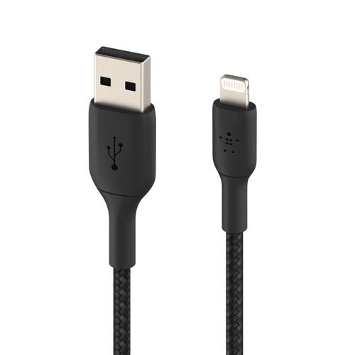 Lightning to USB-A Cable Braid 3M Black - Achat / Vente sur grosbill-pro.com - 3