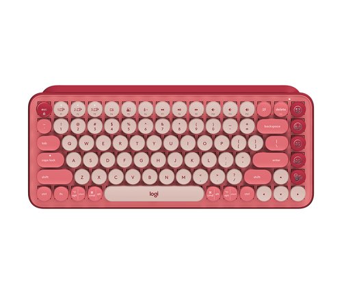 Grosbill Clavier PC Logitech Pop Keys - Rose/Sans Fil