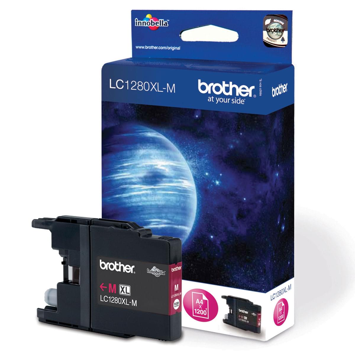 Cartouche Magenta 1200p - LC1280XLM pour imprimante Jet d'encre Brother - 0