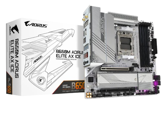 Gigabyte Gigabyte B650M A ELITE AX ICE Micro-ATX  - Carte mère - 0