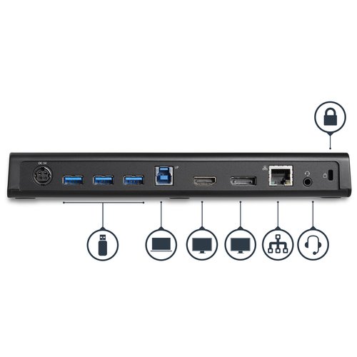 4K Laptop Docking Station DP HDMI USB 3 - Achat / Vente sur grosbill-pro.com - 3