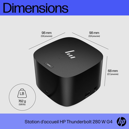 HP TB 280W G4 Dock wCombo Cable-EURO - Achat / Vente sur grosbill-pro.com - 8