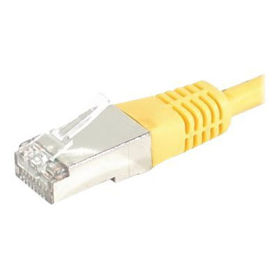 Patch RJ45 cat6 SFTP 30cm Jaune - Connectique réseau - grosbill-pro.com - 0