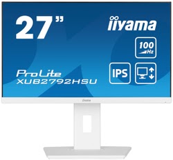 Grosbill Ecran PC Iiyama XUB2792HSU-W6 27"FHD/100Hz/IPS/0.4ms/Piv/FS Blanc