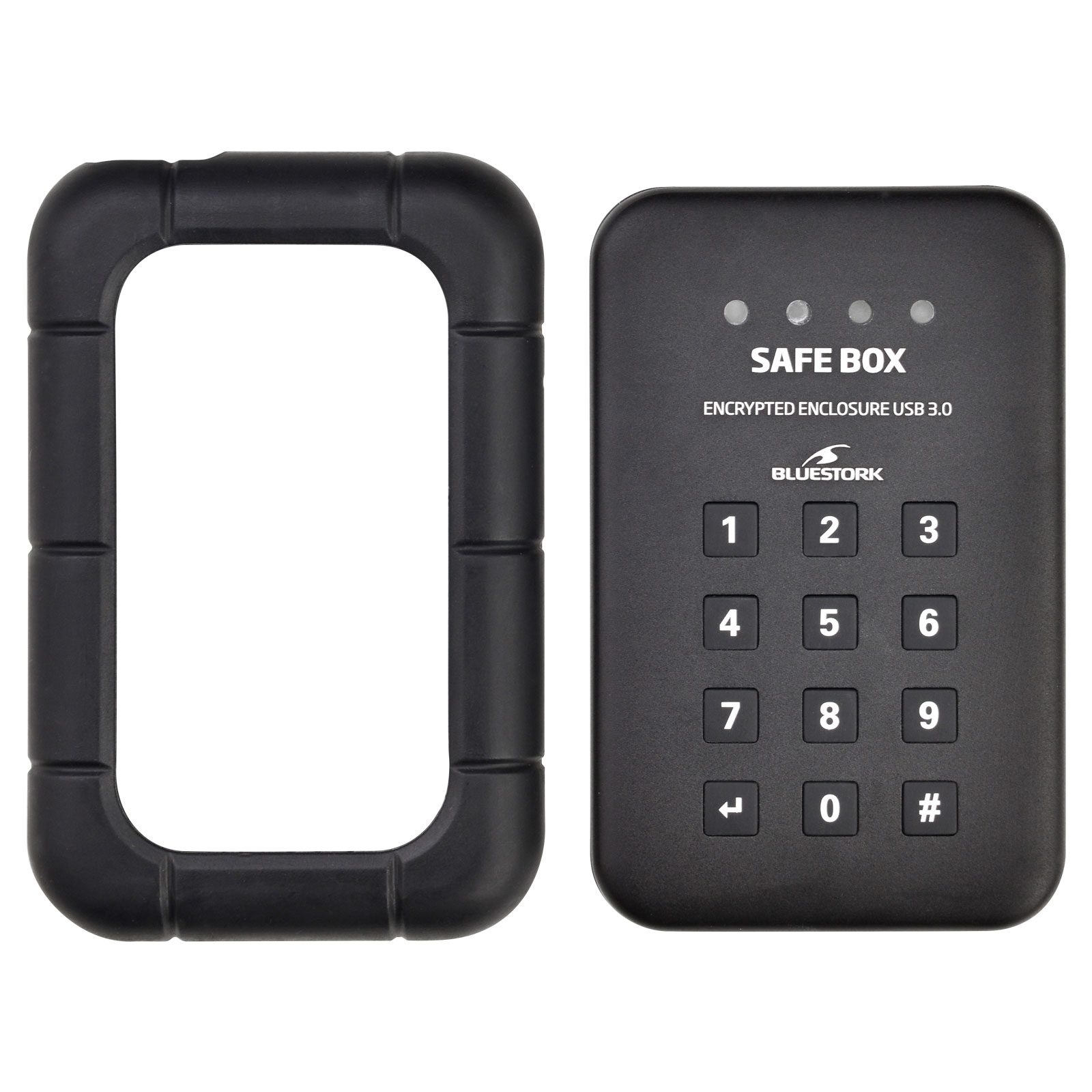 Bluestork Safe Box encrypté USB3.0 pour DD 2.5" SATA - Boîtier externe - 2