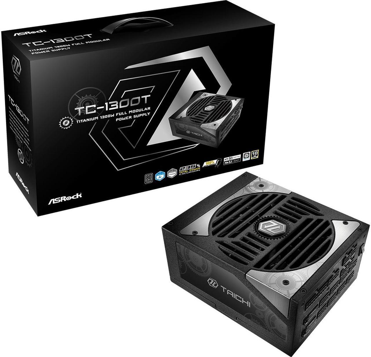 ASRock Taichi TC-1300T - 1300W - 80+ Titanium - Noir (90-UXT130-TFEAAB) - Achat / Vente Alimentation sur grosbill-pro.com - 0