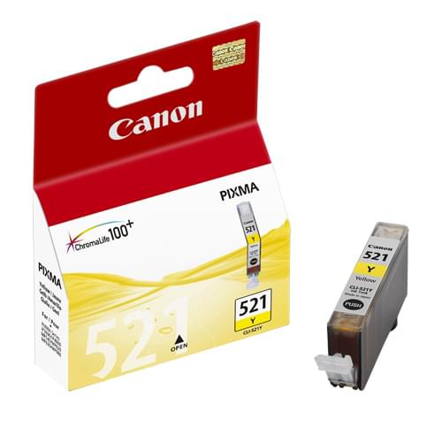 Cartouche CLI-521Y Jaune - 2936B001 pour imprimante Jet d'encre Canon - 0