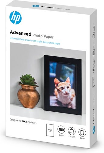 HP Paper Photo/Adv Glossy 10x15 bdl 100s - Achat / Vente sur grosbill-pro.com - 1