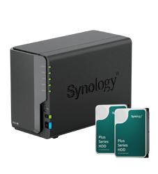 Grosbill Serveur NAS Synology DS224+ - 2 Baies avec 2 Disques de 8 To