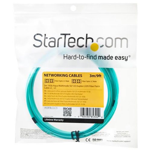 3m 10 Gb Aqua Fiber Patch Cable LC/LC - Achat / Vente sur grosbill-pro.com - 3