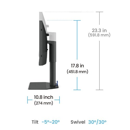 BenQ 24"  9H.LLVLA.TBE - Ecran PC BenQ - grosbill-pro.com - 4