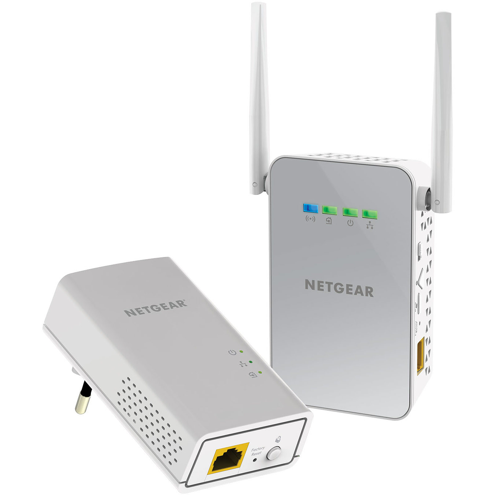 Netgear PLW1000-100PES (1000Mb) WiFi AC - Pack de 2# - Adaptateur CPL - 0