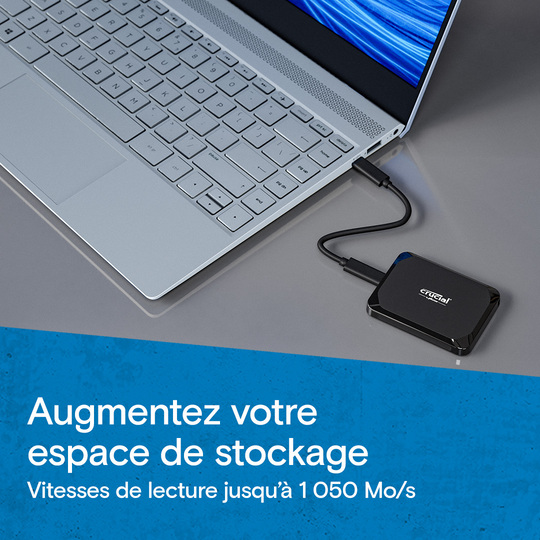 Crucial SSD 2To portable (CT2000X9SSD9) - Achat / Vente Disque SSD externe sur grosbill-pro.com - 1