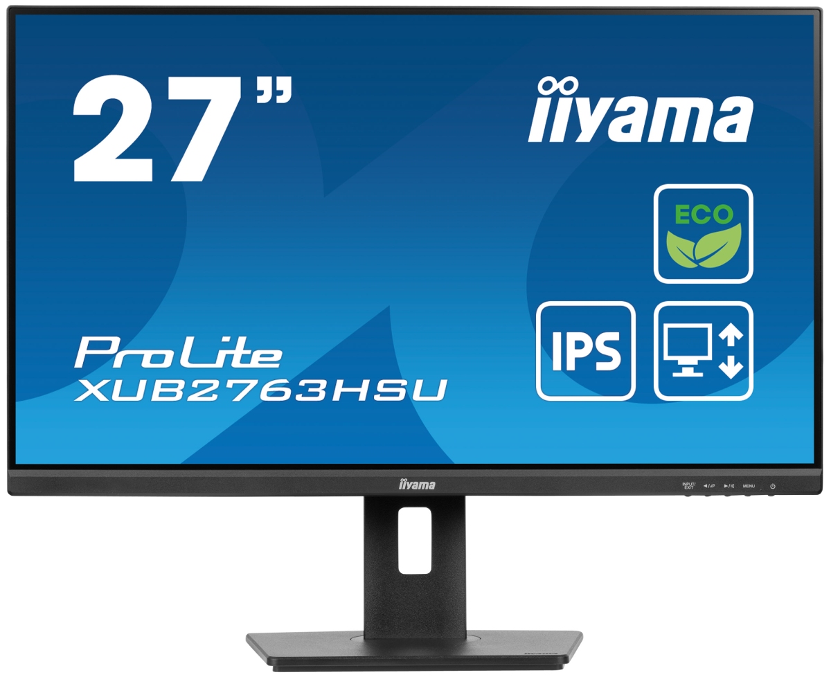 Grosbill Ecran PC Iiyama XUB2763HSU-B1 27" FHD/100Hz/IPS/3ms/Pivot/HUB/FS