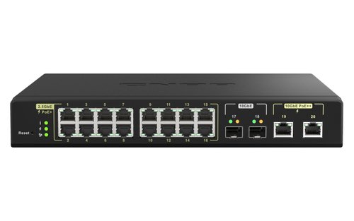 Grosbill Switch Qnap QSW-M2116P-2T2S - 16 (ports)/2.5 Gigabit/Avec POE/Non empilable/Manageable/2