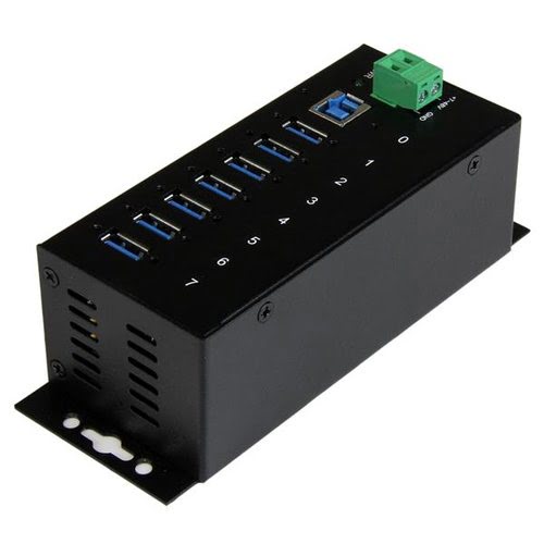 7 Port Industrial USB 3.0 Hub - Metal - Achat / Vente sur grosbill-pro.com - 1