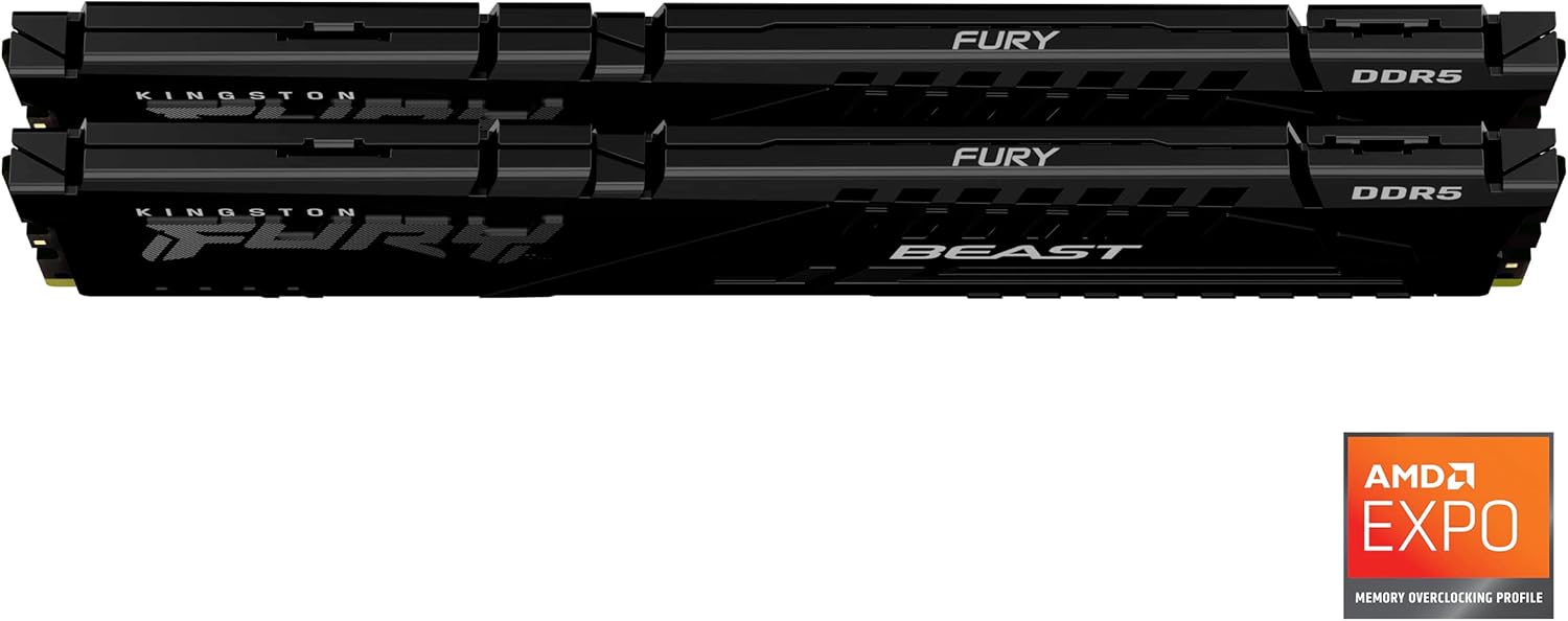 Kingston Fury Beast 32Go (2x16Go) DDR5 6000MHz - Mémoire PC Kingston sur grosbill-pro.com - 1