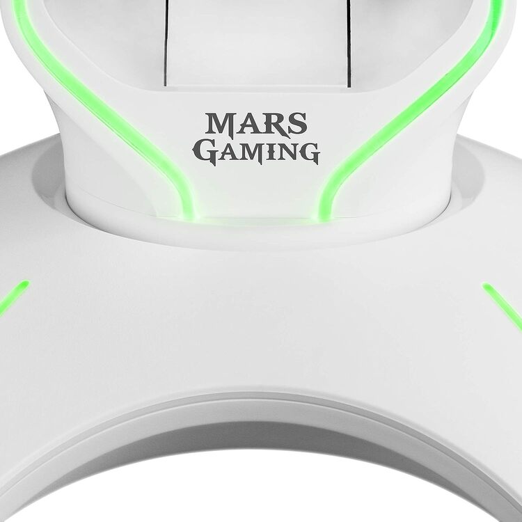 Support Pour Casque Gaming Blanc RGB  - Connectique PC - 6