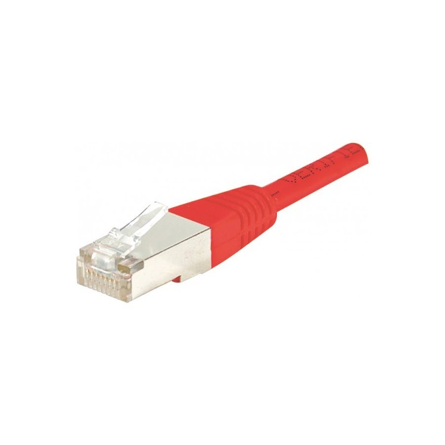 Cordon Cat 6, 4P Moule 2.00 m F/UTP Rouge - Connectique réseau - 0