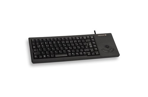 G84-5400 TRACKBALL KEYBOARD Clavier filaire miniature, trackball, USB, noir, AZERTY - FR - Achat / Vente sur grosbill-pro.com - 1