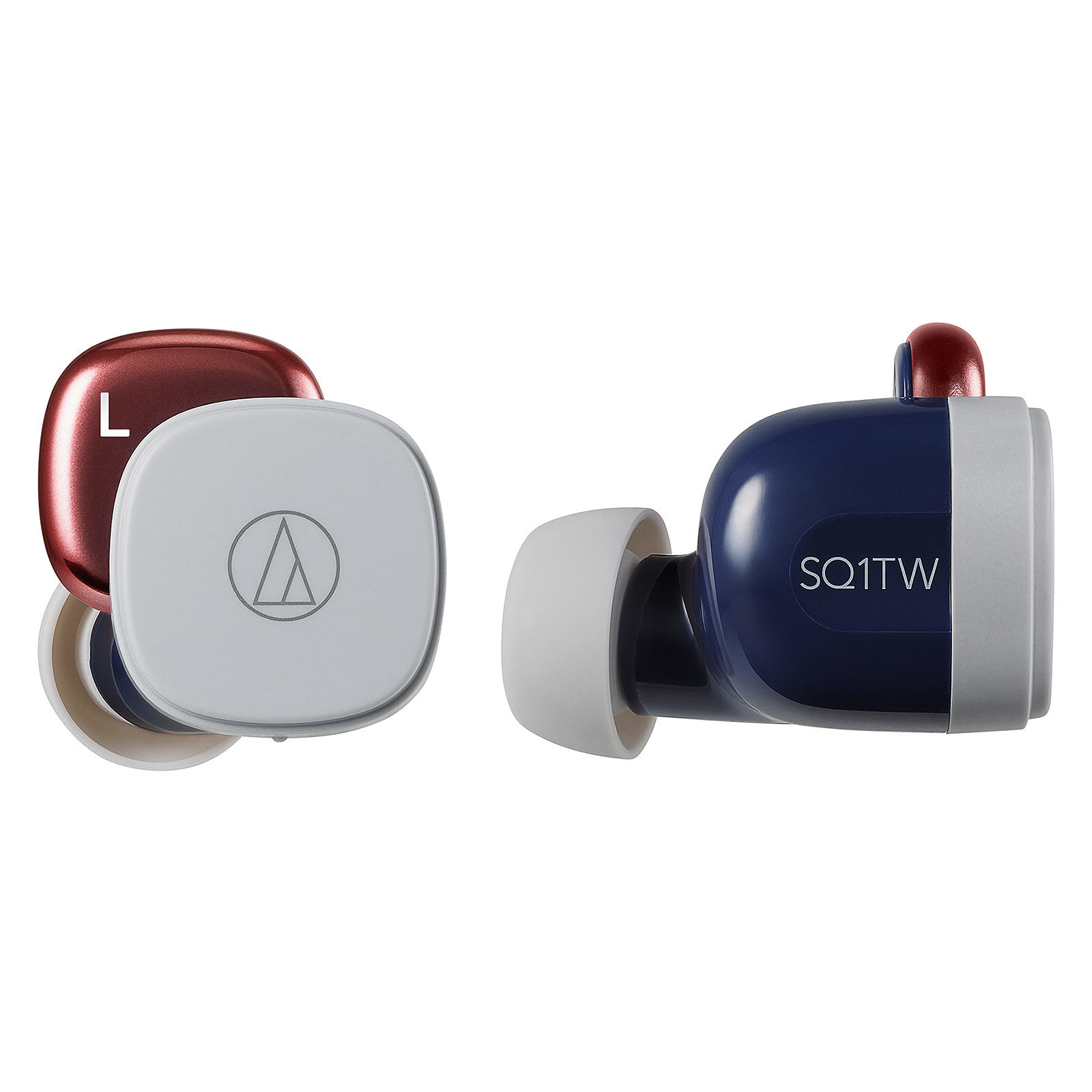 Ecouteur ATH-SQ1TWNRD Sans Fil - Bleu/Rouge - Accessoire téléphonie Audio-Technica - 0