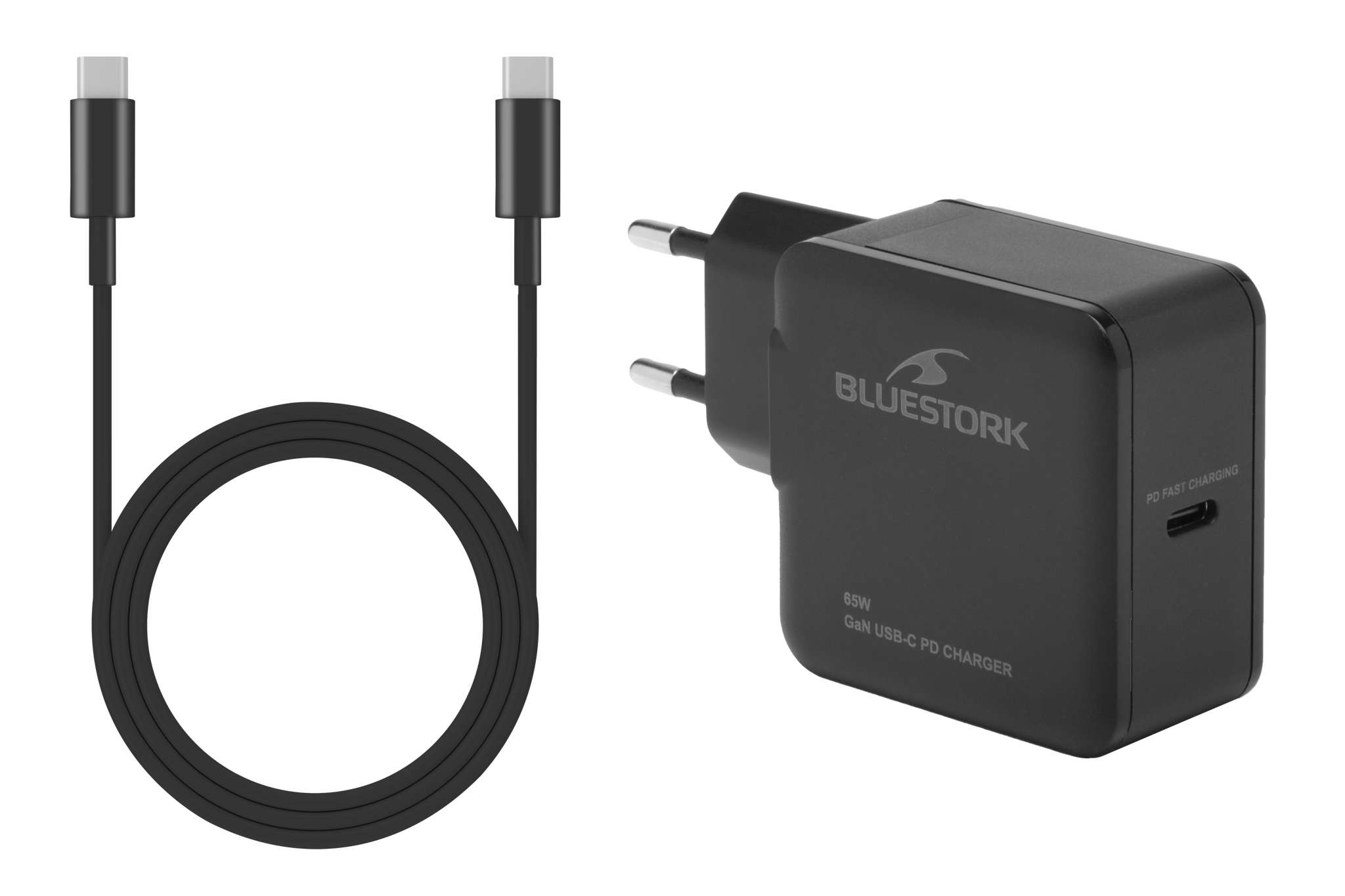 GAN TECH 65W - USB-C/Noir - Accessoire PC portable Bluestork - 0