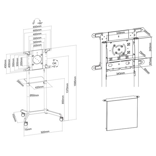 NewStar Mobile Flat Screen Floor Stand - Achat / Vente sur grosbill-pro.com - 15