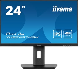 Grosbill Ecran PC Iiyama XUB2497HSN-B2 24" FHD/100Hz/IPS/1ms/USB-C dock