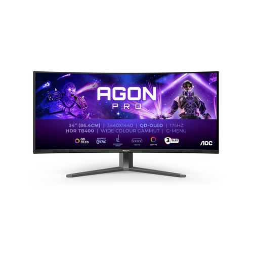 Grosbill Ecran PC AOC Agon Pro 34"CURVE QHD OLED/0.03ms/FreeSync Prem