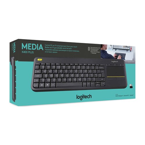 WIRELESS TOUCH KEYBOARD K400+ - Achat / Vente sur grosbill-pro.com - 20