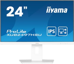 Grosbill Ecran PC Iiyama XUB2497HSU-W2 24" FHD/100Hz/IPS/1ms/Pivot Blanc