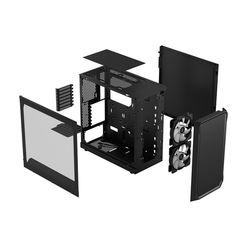 Fractal Design Focus 2 RGB Black TG Clear Tint Noir - Boîtier PC - 11