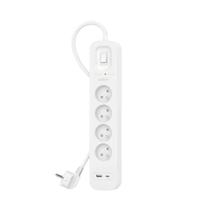 Surge Protection with USB C 4 Outlet - Achat / Vente sur grosbill-pro.com - 0