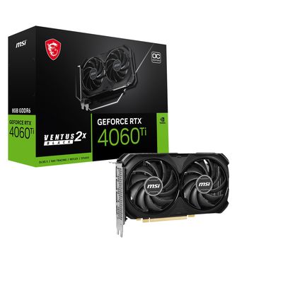 MSI GeForce RTX 4060 Ti VENTUS 2X BLACK E1 8G OC - Carte graphique - 0