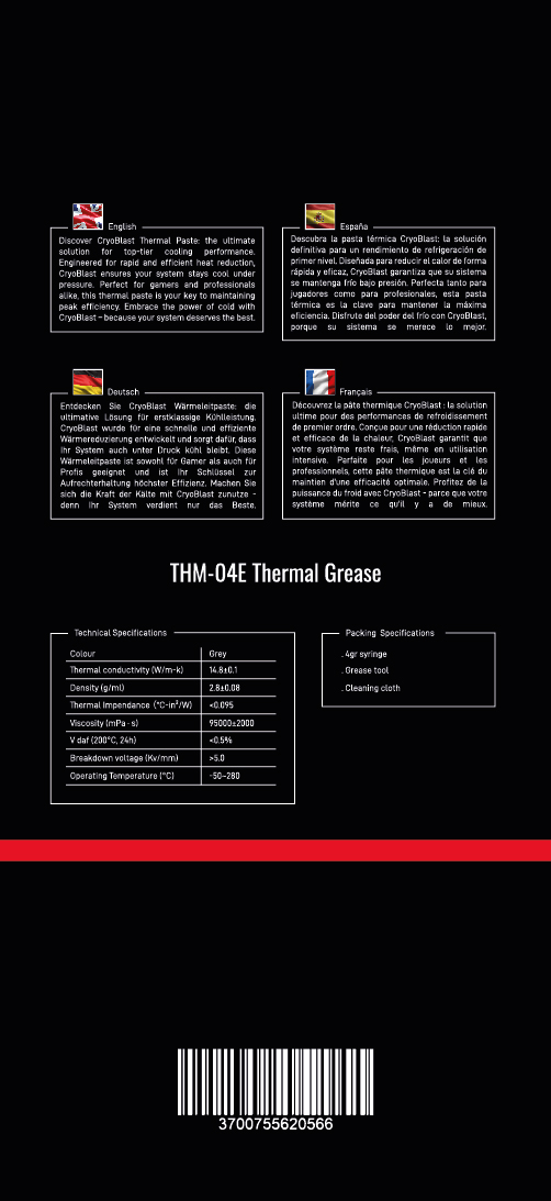 Thermal Paste CRYOBLAST Extreme 4gr - M.RED THM-04E - grosbill-pro.com - 1