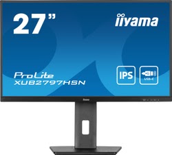 Grosbill Ecran PC Iiyama XUB2797HSN-B1 27" FHD/100Hz/IPS/USB-C/RJ45/Pivot