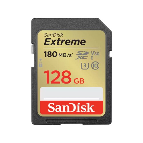 Grosbill Carte mémoire Sandisk EXTREME 128GB SDXC MEMORY CARD