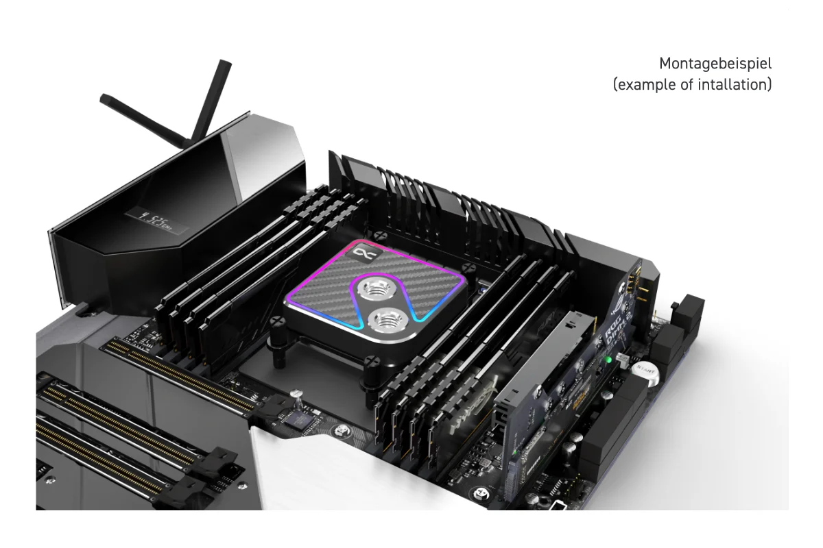 Alphacool Waterblock CPU Core 1 Aurora Carbon - Watercooling - 1