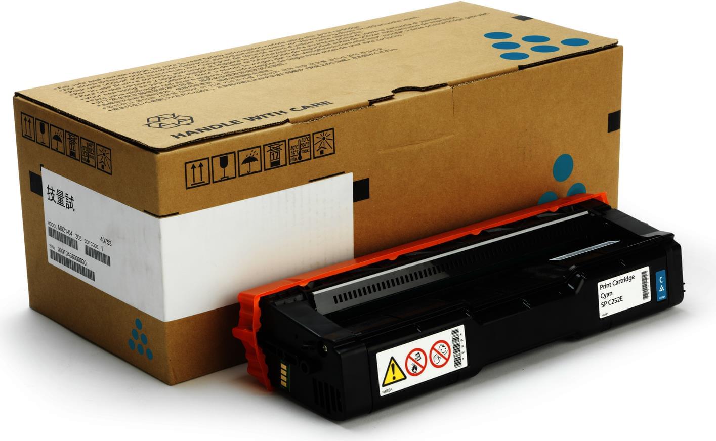 Toner Cyan 1600p SPC250 - 407544 pour imprimante Laser Ricoh - 0