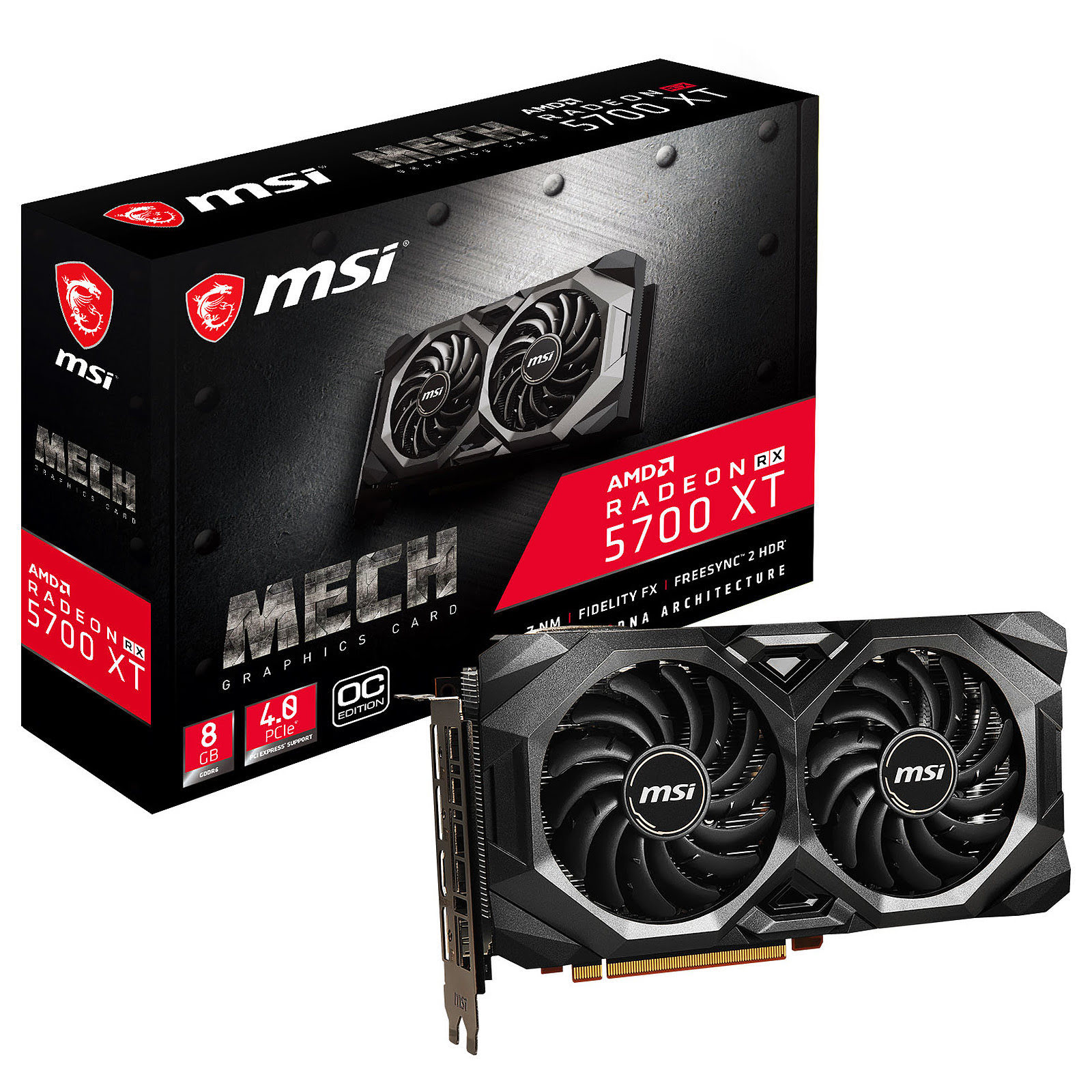 MSI RX 5700 XT MECH OC  - Carte graphique MSI - grosbill-pro.com - 0