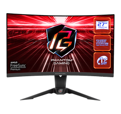 Grosbill Ecran PC ASRock 27" CURVE QHD/165Hz/1ms/VA/Ant'N Wifi/HP/FS Prem# 