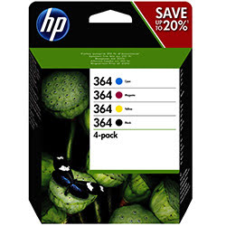 Grosbill Consommable imprimante HP Pack Cartouches Noire et Couleurs HP 364 - N9J73AE