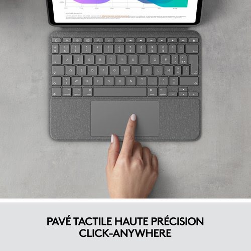 Combo Touch for iPad Pro 11-inch (1st, 2nd, and 3rd generation) Gris - Achat / Vente sur grosbill-pro.com - 3