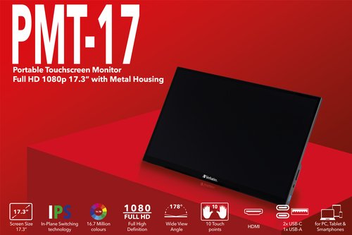 PMT-17 Portable Touchscreen Monitor 17.3 - Achat / Vente sur grosbill-pro.com - 2