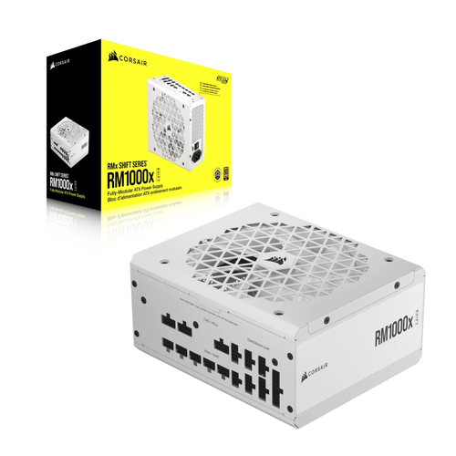 Corsair ATX 1000W - RM1000x Shift White 80+ Gold Fully Modular (CP-9020275-EU) - Achat / Vente Alimentation sur grosbill-pro.com - 1