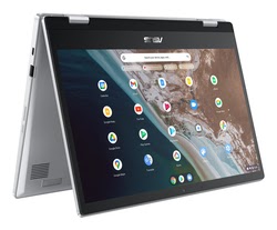 Grosbill PC portable Asus Chromebook 14"Tact FHD/N6000/8Go/64Go/Chrome Gris