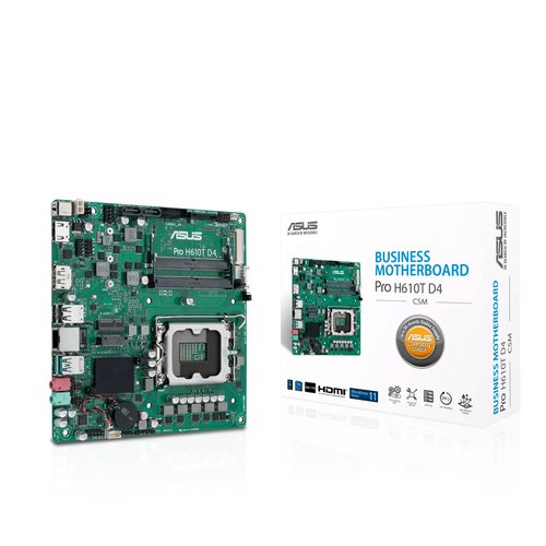 ASUS PRO H610T D4-CSM LGA1700 DDR4 1xHDMI 2.1 1xDP 1xPCIe 2xM.2 2xSATA 4xUSB Thin Mini ITX MB - Achat / Vente sur grosbill-pro.com - 2